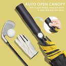 ZOMAKE Oversize Windproof Heavy Duty Umbrellas Extra Large 68" XL - Yellow/Black - Brand New