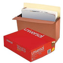 UNIVERSAL 15262 5 1/4" EXPANSION FILE POCKETS STRAIGHT TAB LETTER, BROWN - Like New