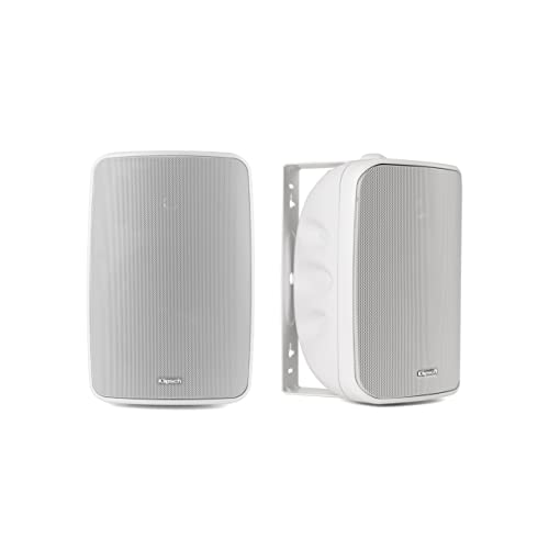 KLIPSCH KIO-650 INDOOR/OUTDOOR SPEAKERS WITH POWERFUL BASS (PAIR, WHITE) Like New