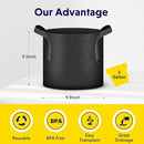 IPOWER 10 PACK 3 GALLON PLANT BAGS HEAVY DUTY THICKENED NONWOVEN - BLACK - Like New