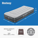 SleepLux Durable Inflatable Air Mattress with Built-in Pump, Pillow, USB Charger - Brand New