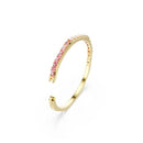 Swarovski Matrix bangle, Baguette cut, Pink, Gold-tone finish - Like New