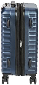 AMAZON BASICS HARDSIDE SPINNER LUGGAGE SUITCASE WHEELS 21" CARRY-ON - NAVY BLUE Like New