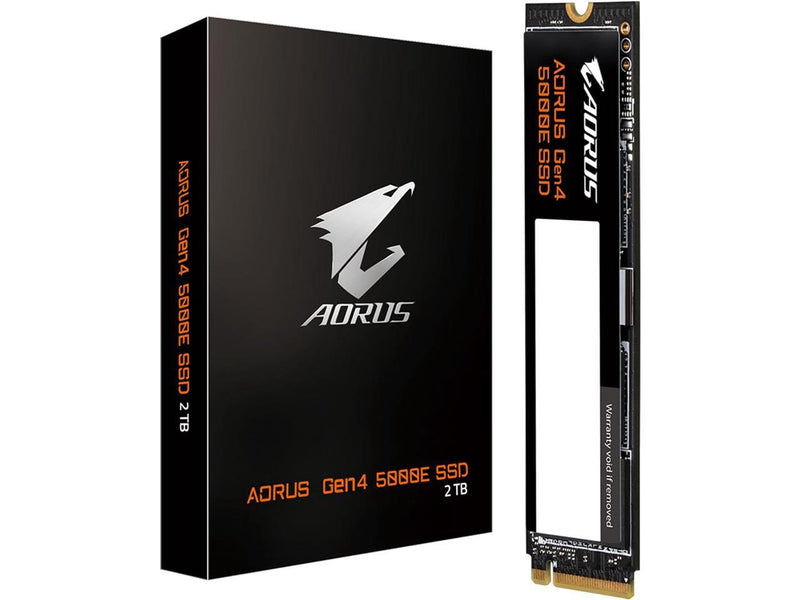 AORUS Gen4 5000E SSD 2TB PCIe 4.0 NVMe M.2 Internal Solid State Hard Drive with