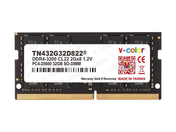 V-Color 32GB 260-Pin DDR4 SO-DIMM DDR4 3200 (PC4 25600) Memory (Notebook Memory)