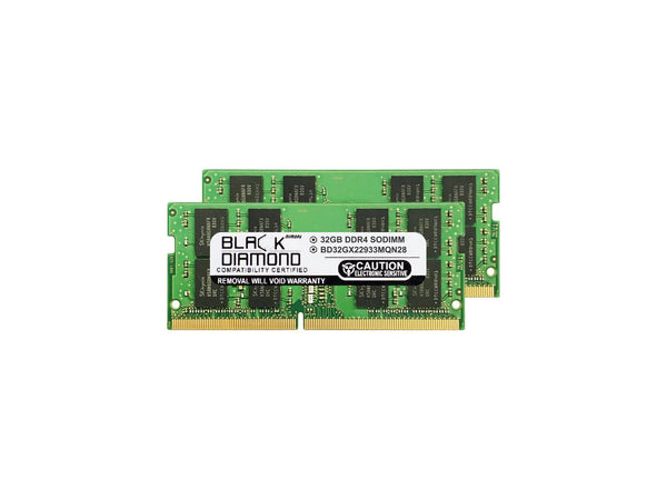 Black Diamond Memory 64GB (2 x 32GB) 260-Pin DDR4 SO-DIMM DDR4 2933 (PC4 23400)