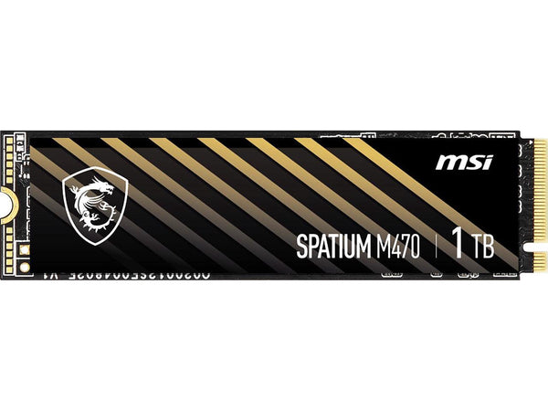 MSI SPATIUM M470 PCIe 4.0 NVMe M.2 1TB Internal SSD PCIe Gen4 NVMe 1.3