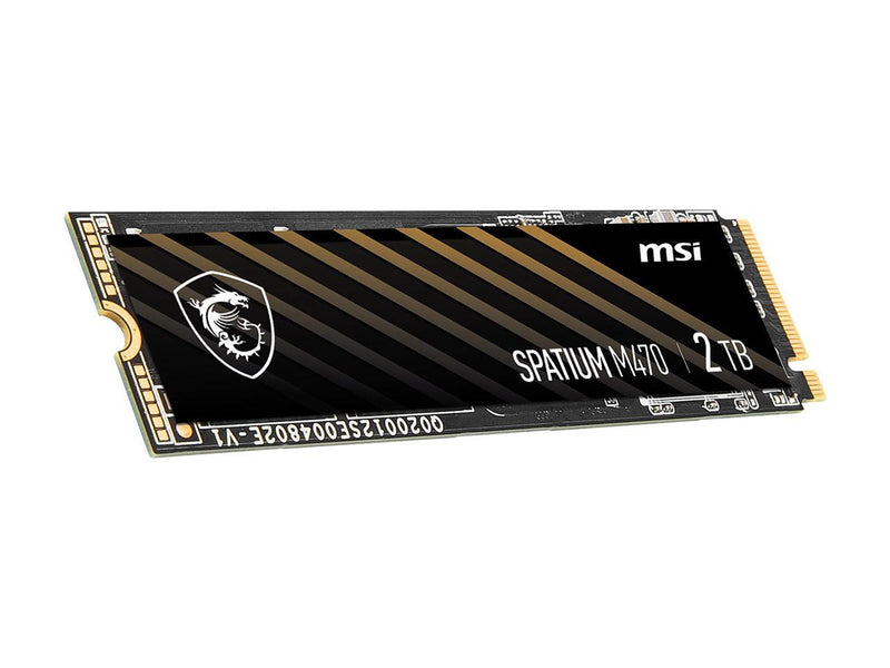 MSI SPATIUM M470 PCIe 4.0 NVMe M.2 2TB Internal SSD PCIe Gen4 NVMe 1.3