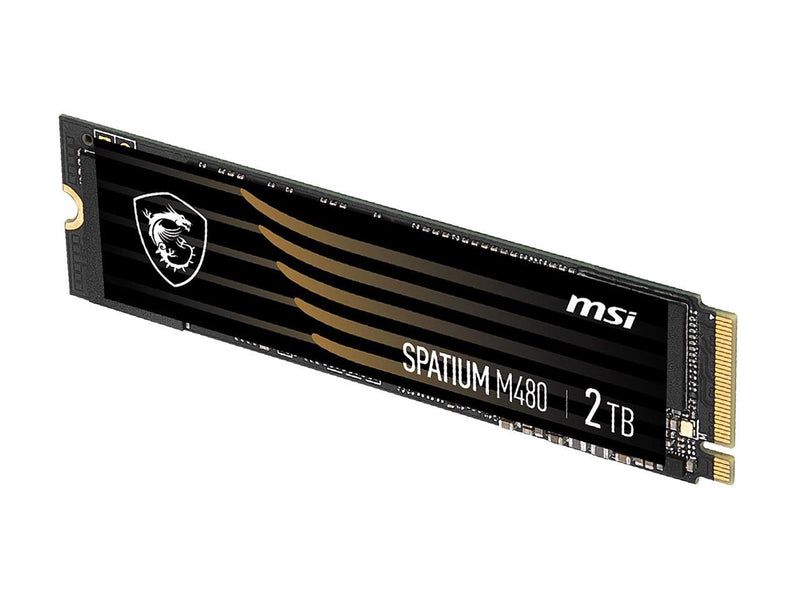 MSI SPATIUM M480 PCIe 4.0 NVMe M.2 2TB Internal SSD PCIe Gen4 NVMe 1.4