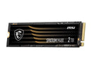 MSI SPATIUM M480 PCIe 4.0 NVMe M.2 2TB Internal SSD PCIe Gen4 NVMe 1.4