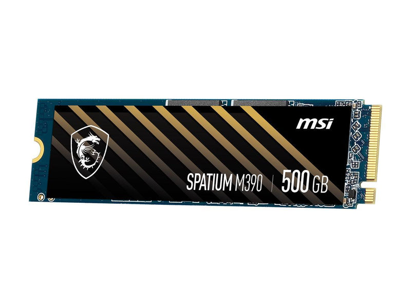 MSI SPATIUM M390 NVMe M.2 500GB Internal Gaming SSD PCIe Gen3 up to 3300MB/s