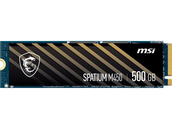 MSI SPATIUM M450 PCIe 4.0 NVMe M.2 500GB Internal Gaming SSD up to 3600MB/s