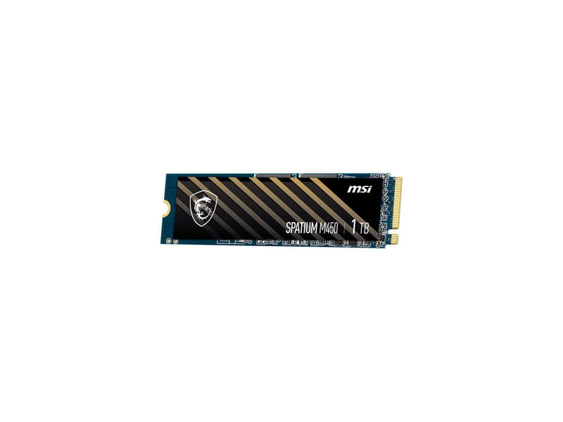 MSI SPATIUM M450 PCIe 4.0 NVMe M.2 1TB Internal Gaming SSD up to 3600MB/s