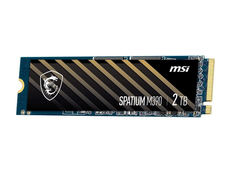 MSI SPATIUM M390 M.2 2280 2TB PCIe Gen3 x4, NVMe 1.4 3D NAND Internal Solid