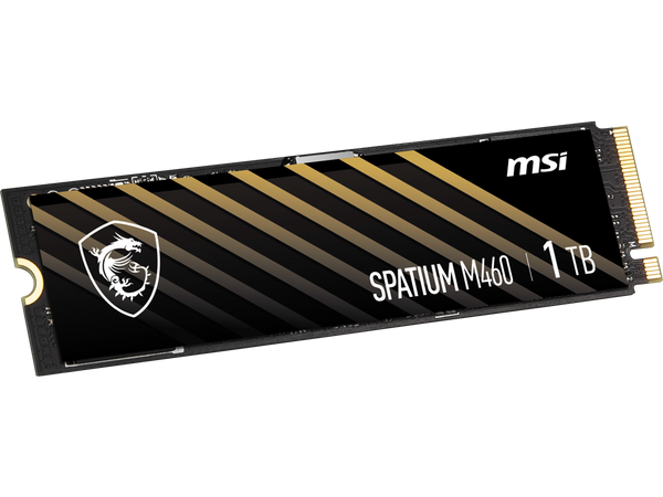 MSI SPATIUM M460 PCIe 4.0 NVMe M.2 1TB PCI-Express 4.0 x4, NVMe 1.4 3D NAND