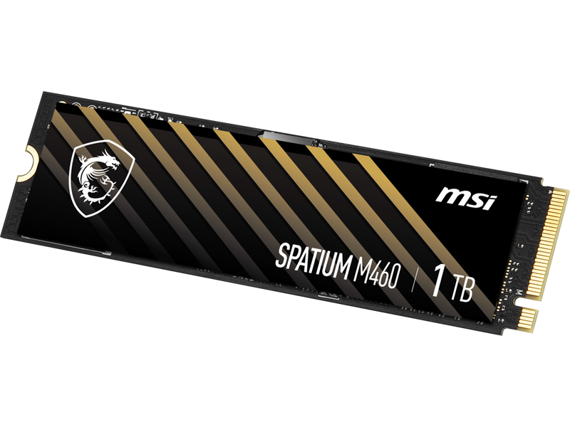 MSI SPATIUM M460 PCIe 4.0 NVMe M.2 1TB PCI-Express 4.0 x4, NVMe 1.4 3D NAND