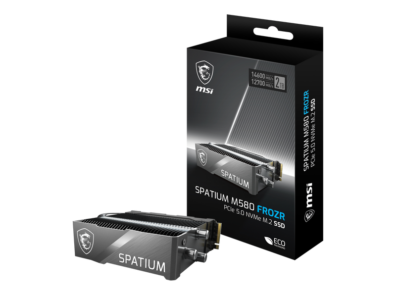 MSI SPATIUM M580 PCIe 5.0 NVMe M.2 2TB FROZR Solid State Drive (SSD) -