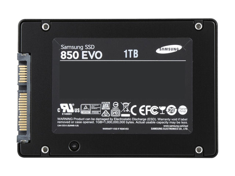 SAMSUNG 850 EVO 2.5" 1TB SATA III 3D NAND Internal Solid State Drive (SSD)