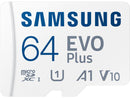 SAMSUNG EVO Plus 64GB MicroSD, MB-MC64KA/AM