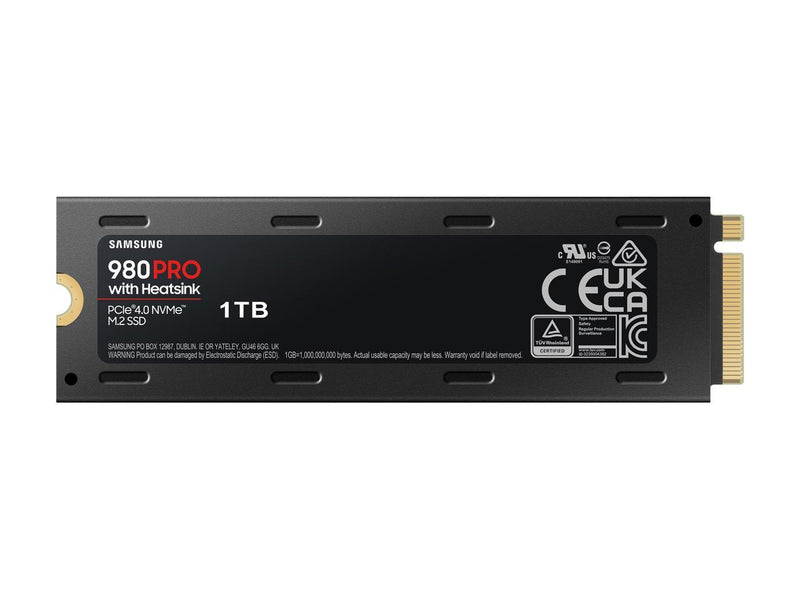 SAMSUNG 980 PRO SSD with Heatsink 1TB PCIe Gen 4 NVMe M.2 Internal Solid