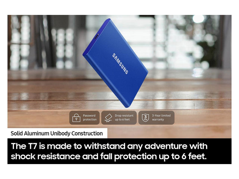 SAMSUNG T7 Portable SSD, 4TB External Solid State Drive, Speeds Up to 1,050MB/s,