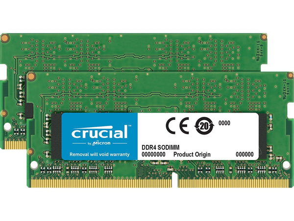 Crucial 16GB Kit (8GBx2) DDR4 2400 MT/s (PC4-19200) SR x8 SODIMM 260-Pin