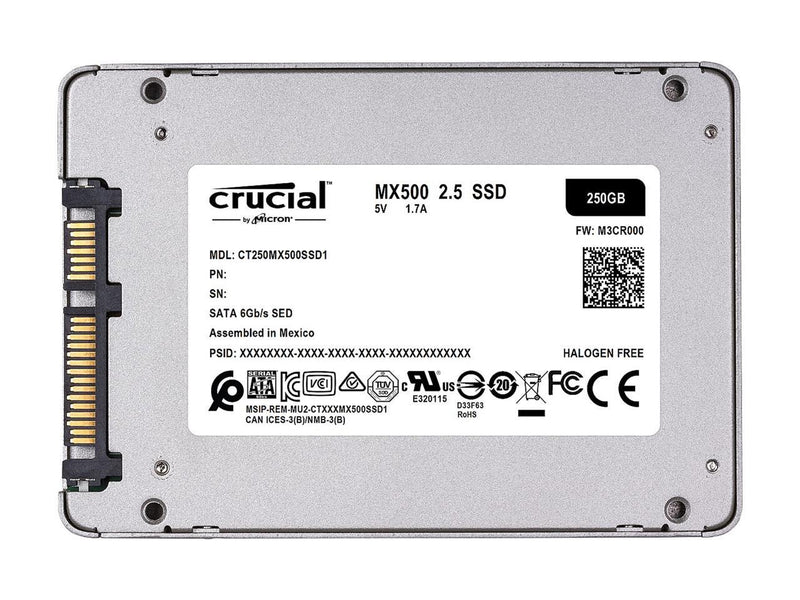 Crucial MX500 250GB 3D NAND SATA 2.5 Inch Internal SSD, up to 560MB/s