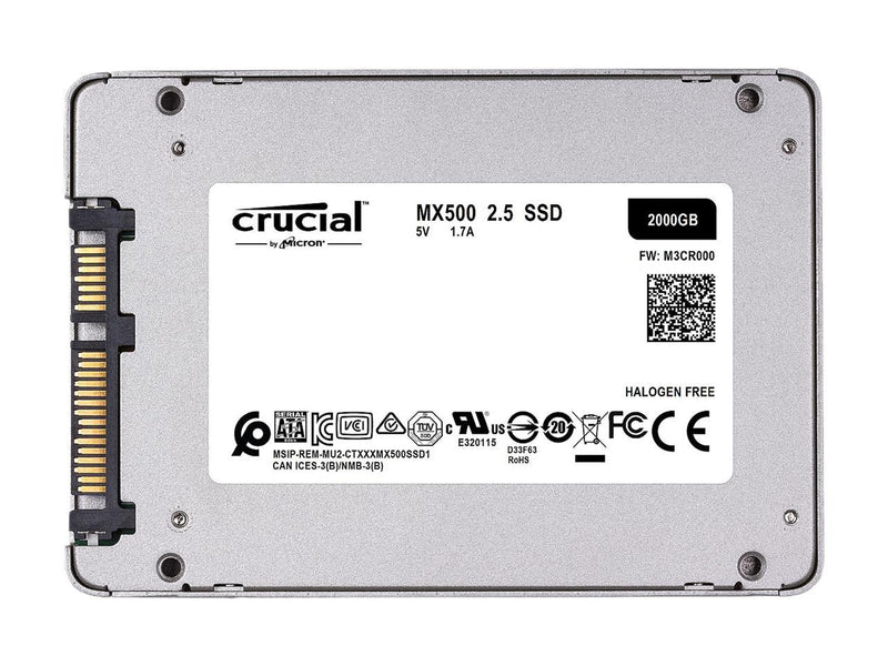 Crucial MX500 2TB 3D NAND SATA 2.5 Inch Internal SSD, up to 560MB/s -