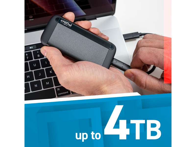 Crucial X8 1TB Portable SSD - Up to 1050MB/s - USB 3.2 - External Solid