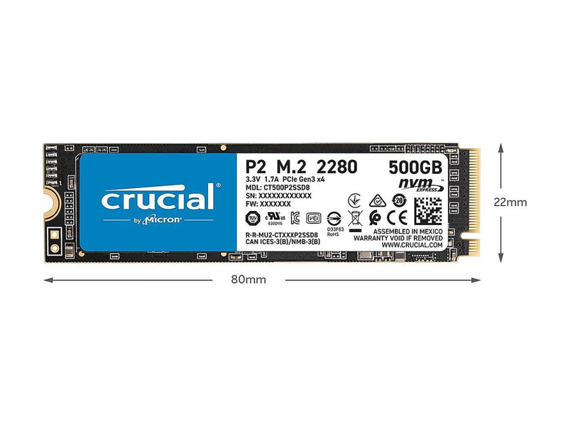 SSD 500G | CRUCIAL CT500P2SSD8 R