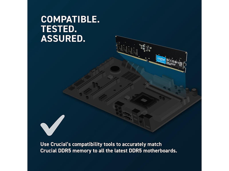 Crucial DDR5 Classic 8GB 288-Pin PC RAM DDR5 5200 (PC5 41600) Desktop Memory