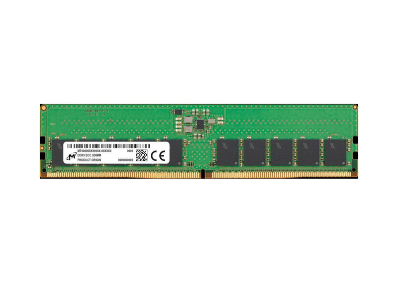 Micron 16GB DDR5-4800 Server Memory - ECC - Unbufferfed - UDIMM - 1Rx8 Single