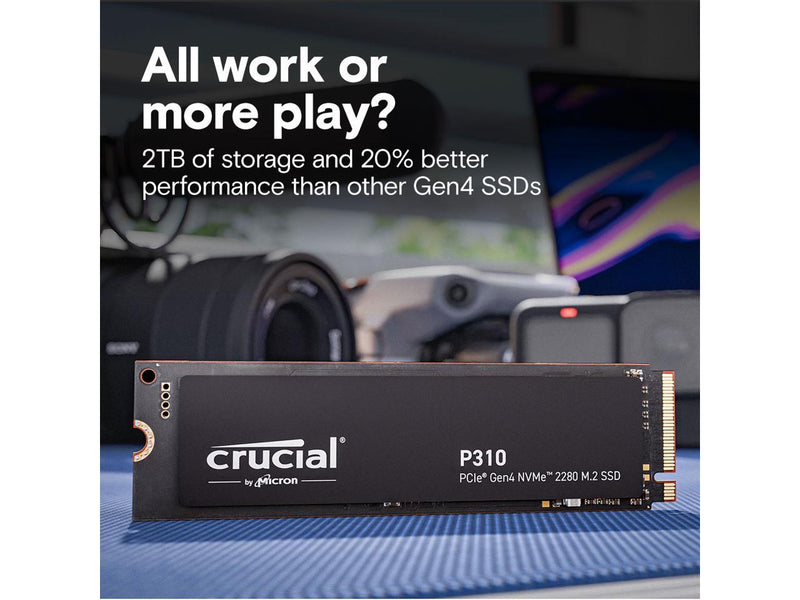 Crucial P310 M.2 2280 4TB PCI-Express 4.0 x4 NVMe 3D NAND Internal Solid State