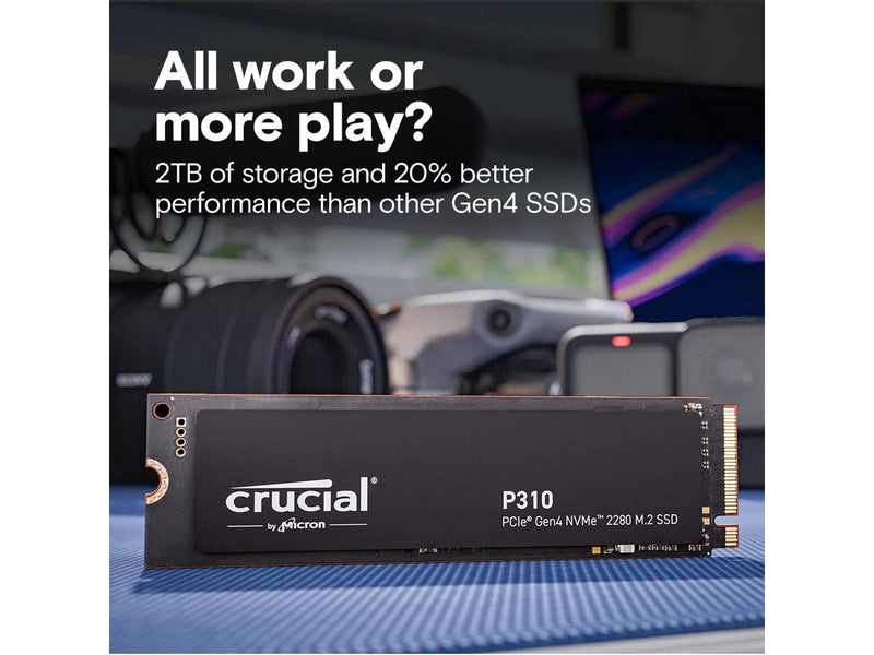 Crucial P310 M.2 2280 500GB PCI-Express 4.0 x4 NVMe 3D NAND Internal Solid State