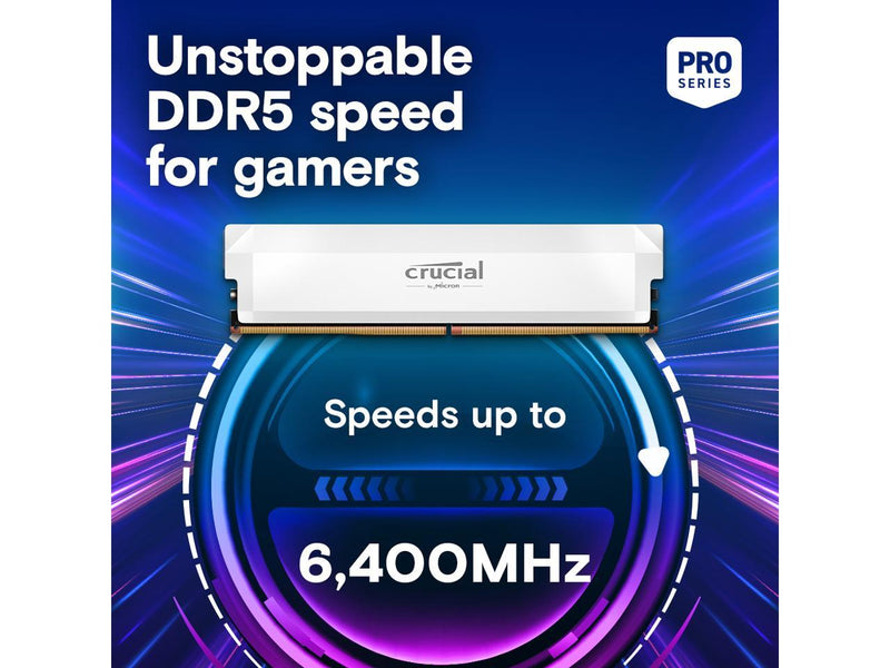 Crucial Pro Overclocking 64GB (2 x 32GB) DDR5 6400 (PC5 51200) Desktop Memory