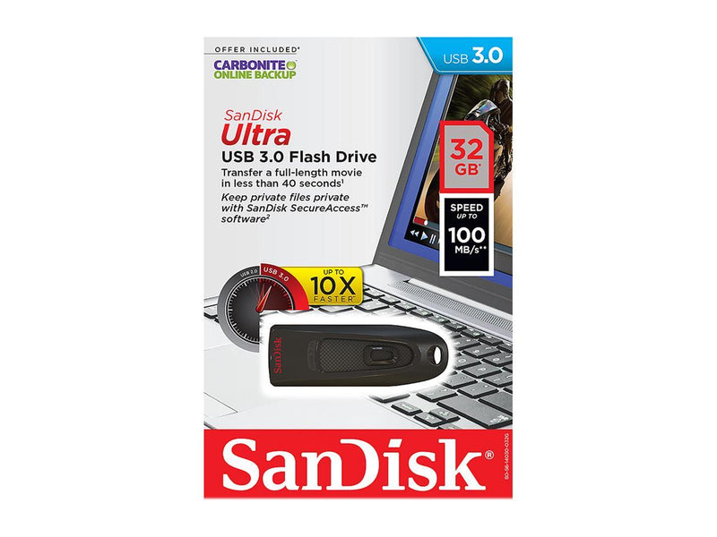 SanDisk 32GB Ultra USB 3.0 Flash Drive - SDCZ48-032G-UAM46