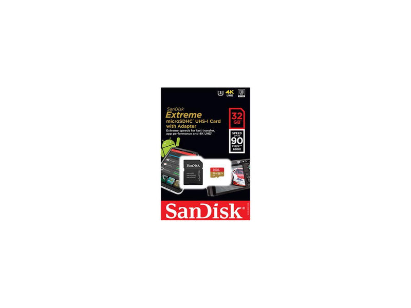 SanDisk Extreme 32GB microSDHC Flash Card with Adapter