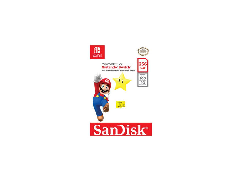 SanDisk 256GB microSDXC-Card, Licensed for Nintendo-Switch - SDSQXAO-256G-GNCZN