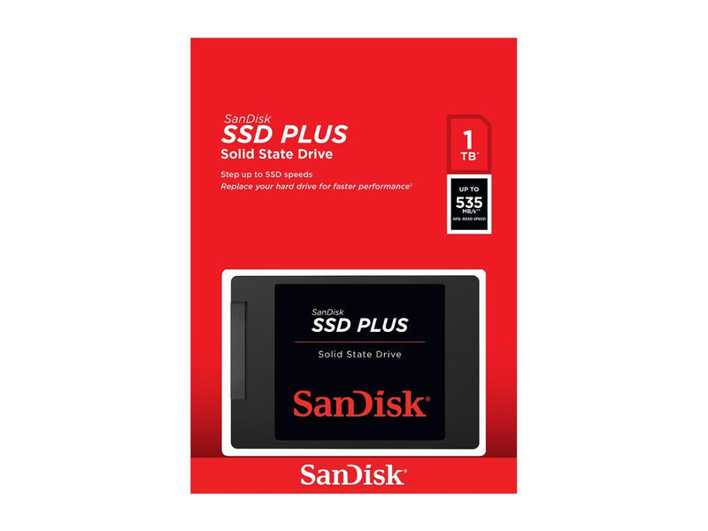 SanDisk SSD Plus 1TB Internal SSD - SATA III 6Gb/s, 2.5"/7mm - SDSSDA-1T00-G26