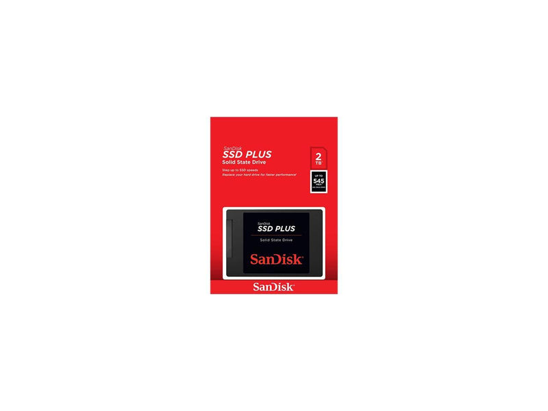 SanDisk SSD PLUS 2TB Internal SSD - SATA III 6 Gb/s, 2.5"/7mm, Up to 545