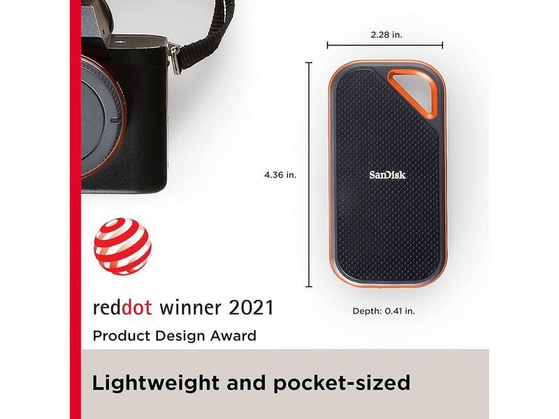 SanDisk 2TB Extreme PRO Portable SSD - Up to 2000MB/s - USB-C, USB 3.2