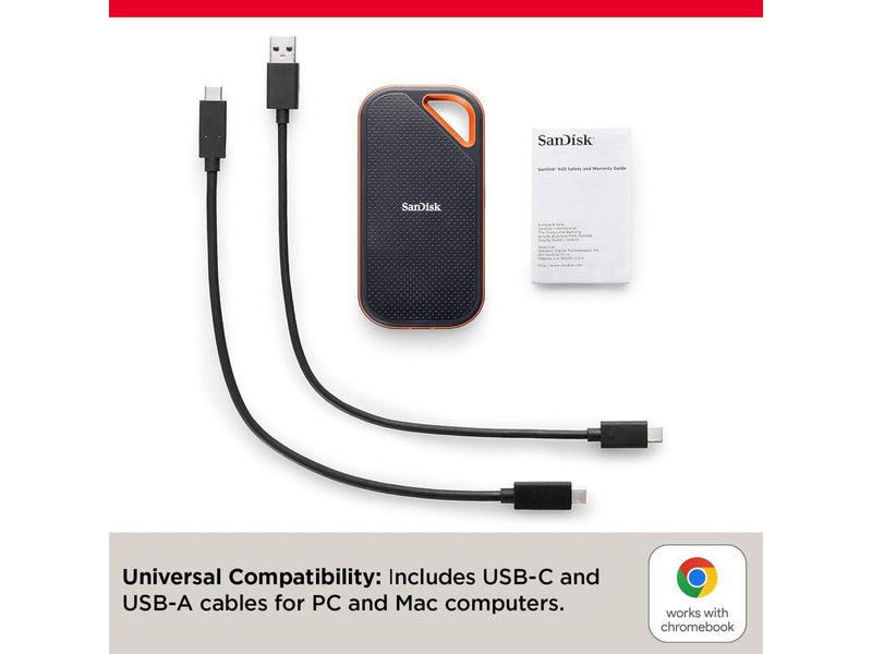 SanDisk 4TB Extreme PRO Portable SSD - Up to 2000MB/s - USB-C, USB 3.2 Gen 2x2,