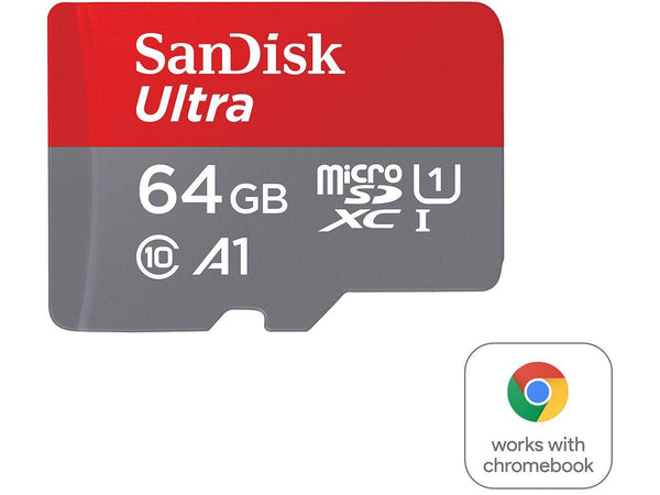 SanDisk 64GB Ultra microSD UHS-I Card for Chromebooks - Certified Works