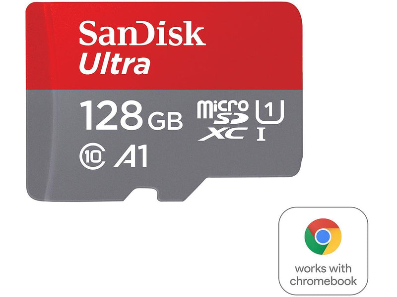 SanDisk 128GB Ultra microSD UHS-I Card for Chromebooks - Certified Works