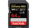 SanDisk 64GB Extreme PRO SDXC UHS-II Memory Card - C10, U3, V90, 8K, 4K