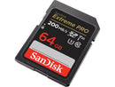 SanDisk 64GB Extreme Pro SDXC UHS-I/U3 V30 Class 10 Memory Card, Speed Up to