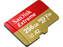 SanDisk 256GB Extreme microSDXC UHS-I/U3 A2 Micro SD Card with Adapter, Speed Up