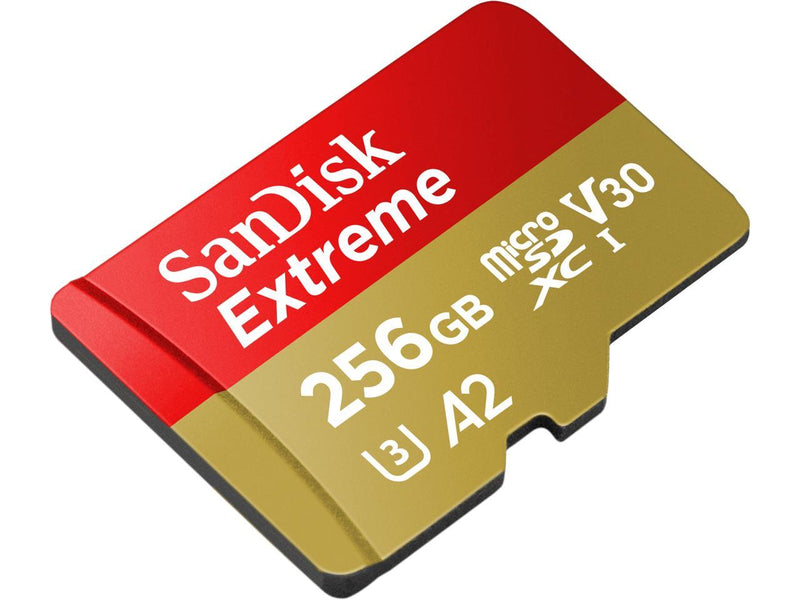 SanDisk 256GB Extreme microSDXC UHS-I/U3 A2 Micro SD Card with Adapter, Speed Up