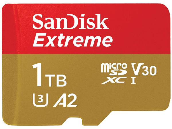 SanDisk 1TB Extreme microSDXC UHS-I/U3 A2 Memory Card with Adapter, Speed Up to