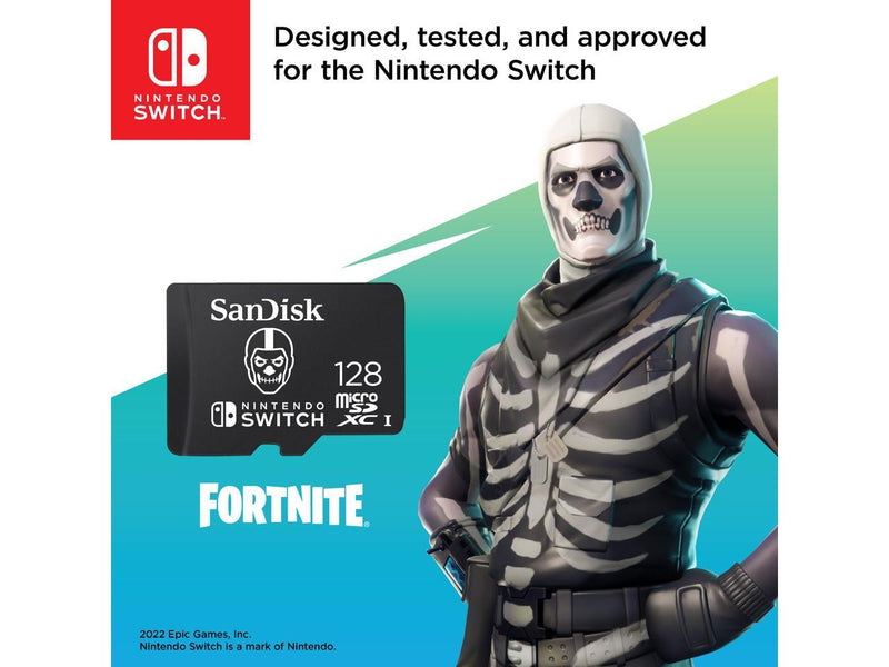 SanDisk 128GB microSDXC Card Licensed for Nintendo Switch, Fortnite Edition